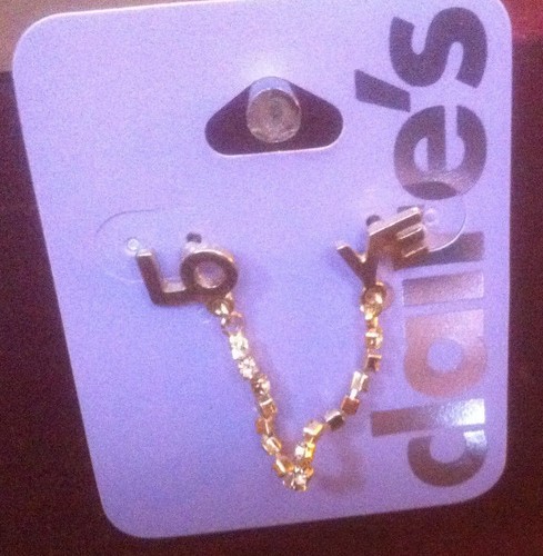 Earring love gold - earring,