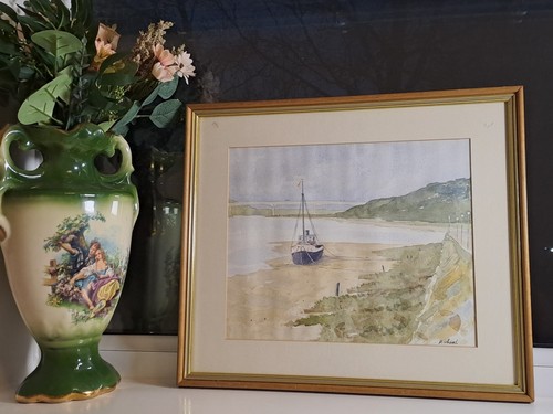 Vintage signed water - signed,