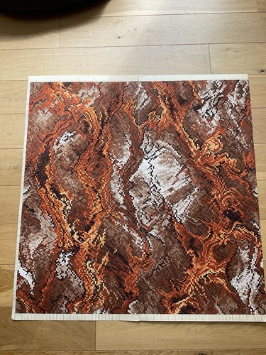 Vintage hand painted carpet - vintage,