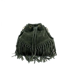 Dark Green Borse In Pelle