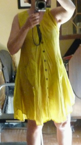 Mustard yellow cotton gauze