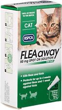 RSPCA FLEAaway 3x SPOT-ON PIPETTE TREATMENTS TO KILL S/M/L CAT FLEAS & TICKS