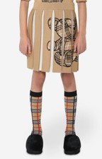 NWT Burberry Girl Stunning Wool Bear Pleated Skirt 3 Yr  Current Season $405