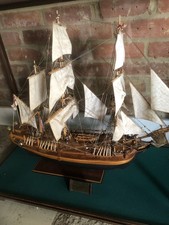 Vintage HMS Bounty In Glass Case