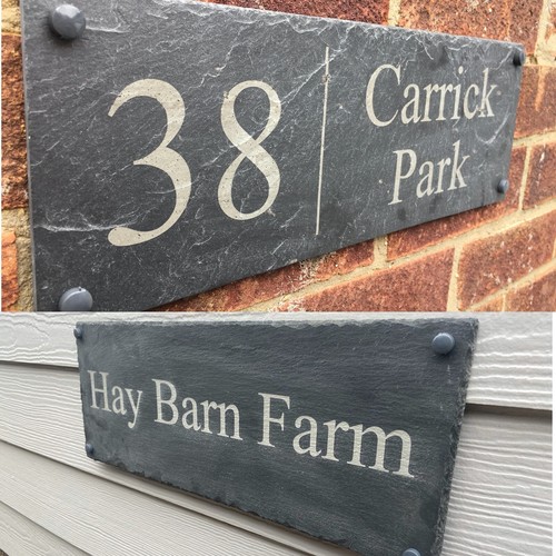 Large rustic slate house gate - large,