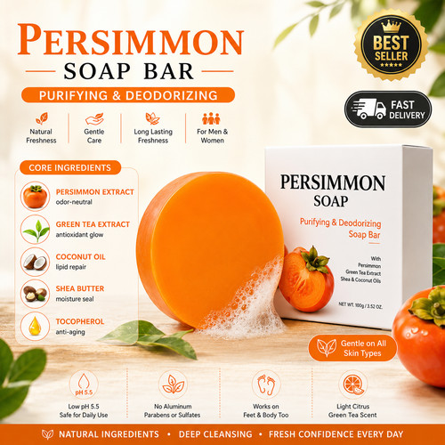 Natural persimmon soap - natural,