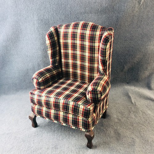 Vintage plaid cloth wingback - plaid,