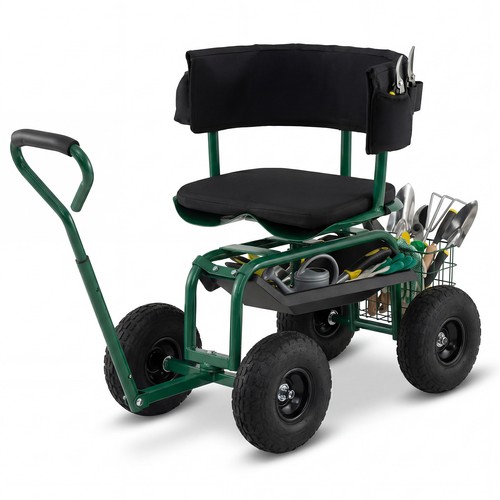 Rolling garden work seat - rolling, with