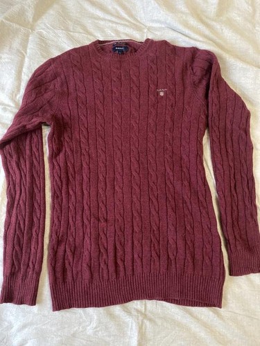 Men gant sweater red wool - gant,