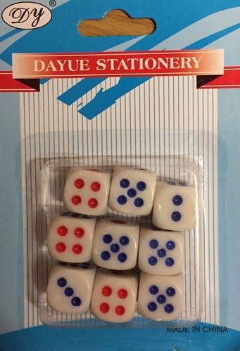 New acrylic dices six - new,