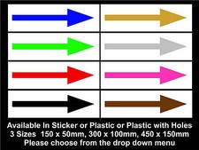 DIRECTIONAL ARROW sign or sticker entrance exit one way door wall workplace pub