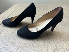 Russell & Bromley - Black suede court shoes, Size UK 6/EU 39 in good condition 