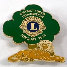 Lions Club International District 105SW Convention Torquay 2012 Enamel Pin Badge