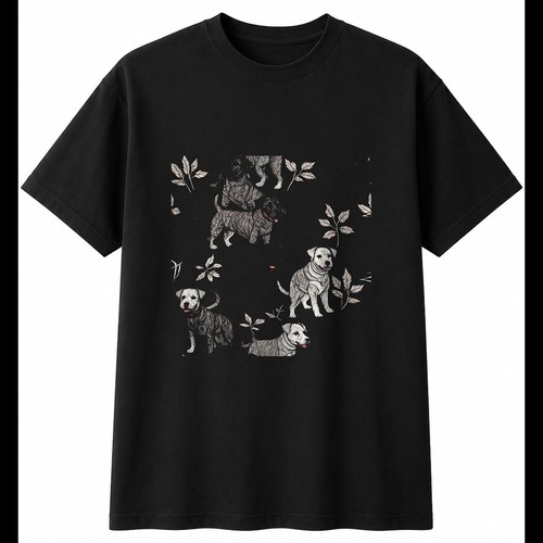 Botanical patterdale terrier - botanical,