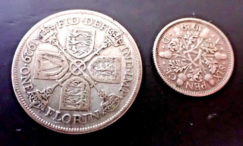 1929 florin six pence - 1929,