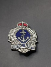 Vintage Royal Navy Enamel Lapel Pin Badge.
