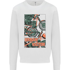 Urban Victim Motorcycle Motorbike Biker Mens Sweatshirt Jumper