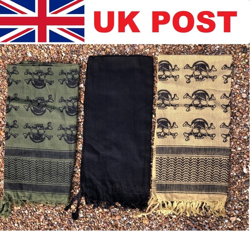 Skull shemagh scarf keffiyeh - scarf,