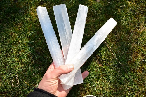 Selenite raw stick - raw, 30cm,1kg
