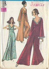 1969 Vintage Sewing Pattern B36" JUMPSUIT, PANTDRESS (R675)