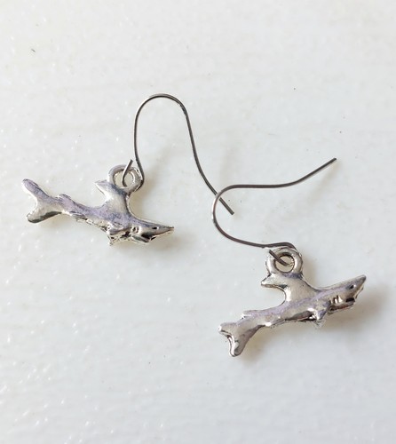 Shark earrings silver - earrings,