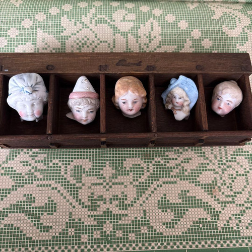 Antique german china doll - german,