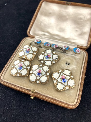 Antique french rose enamel - french,
