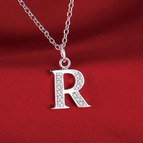 925 sterling silver initial - silver,