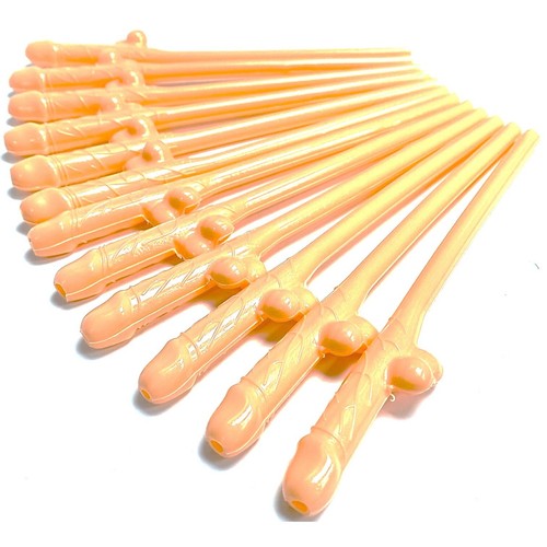 Bright natural willy straws - natural,