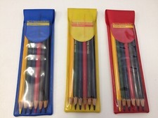 Vintage Berol Colourcraft Pencil Crayons Wallet 6 Assorted