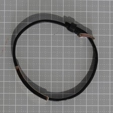 Cartier Love Bracelet Leather K18WG White Gold 10.2g 16.5cm Accessary Black