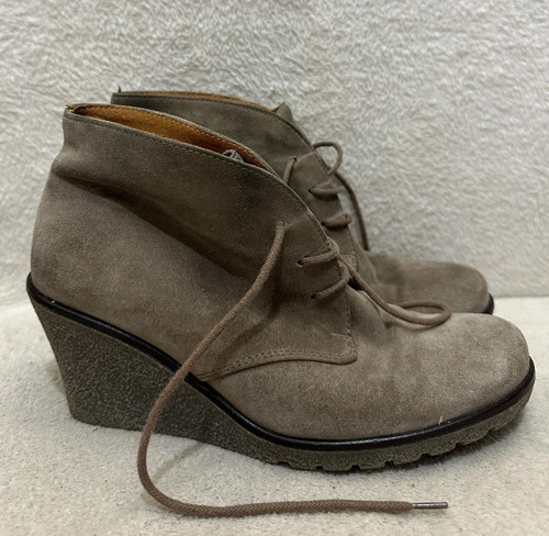 Gabor brown suede wedge - suede, ankle