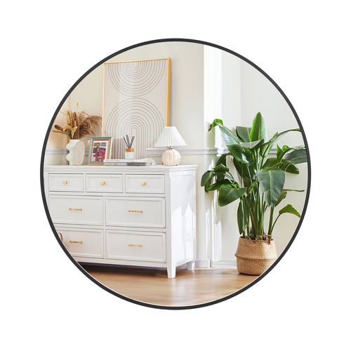 Large round wall mirror - wall,