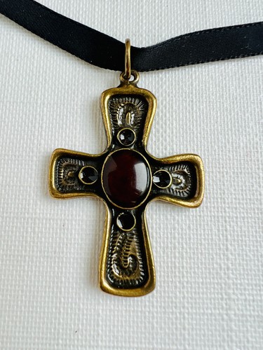 Vintage cross necklace pendant - vintage,
