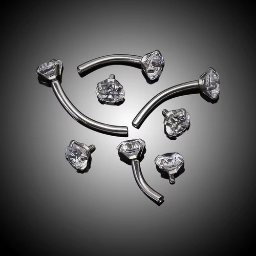 Curved eyebrow bar - curved, piercing