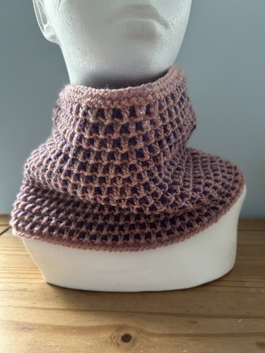 Hand knitted infinity scarf - hand,