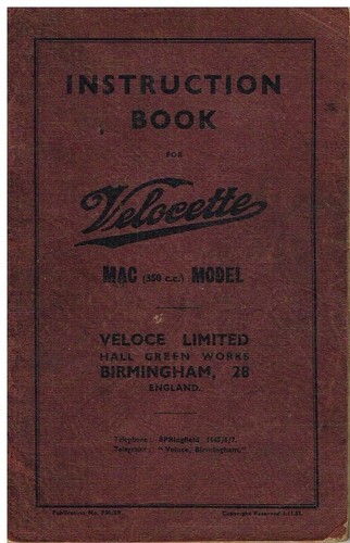 Velocette 350cc mac model - velocette,