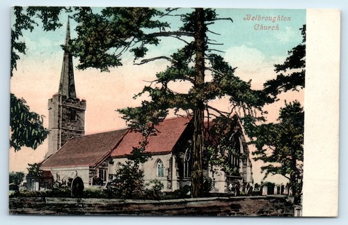 Postcard belbroughton church - postcard,