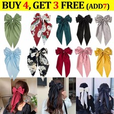 Large Bow Ribbon Barrettes