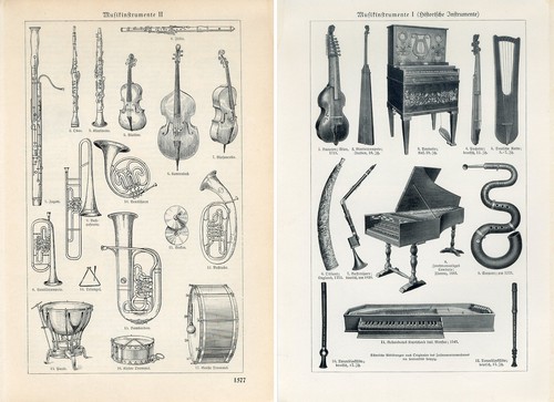 Lot prints 1920s old musical - lot,