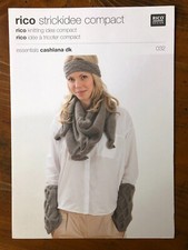 Rico 032 knitting pattern ladies DK triangular shawl, arm warmers & headband