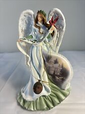 Thomas Kinkade Bradford Exchange Holly Angel 8” Christmas Limited Lights Up