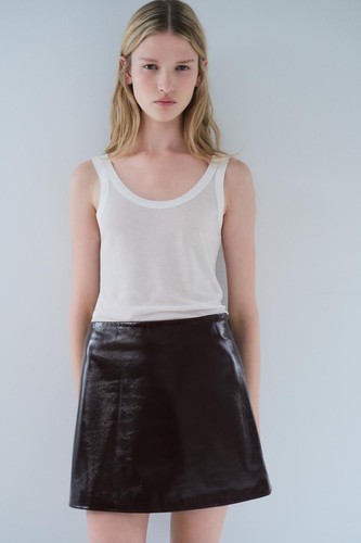 Zara burgundy leather - burgundy,