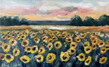 Sunflower Field Oil Painting