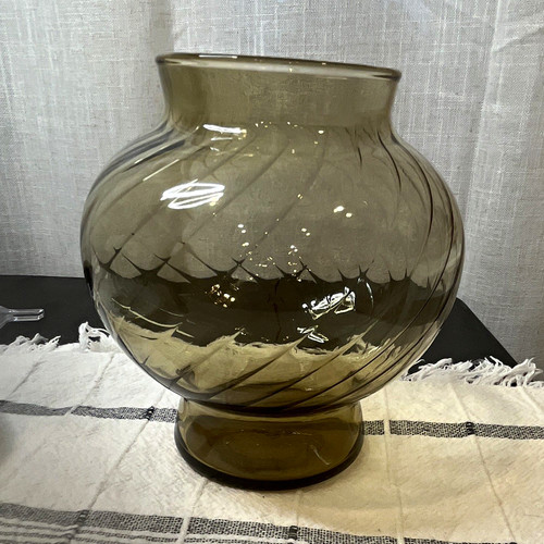 European art glass vase smoked - art,