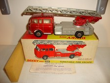 DINKY TOYS 956 BERLIET TURNTABLE FIRE ESCAPE - GOOD in original BOX