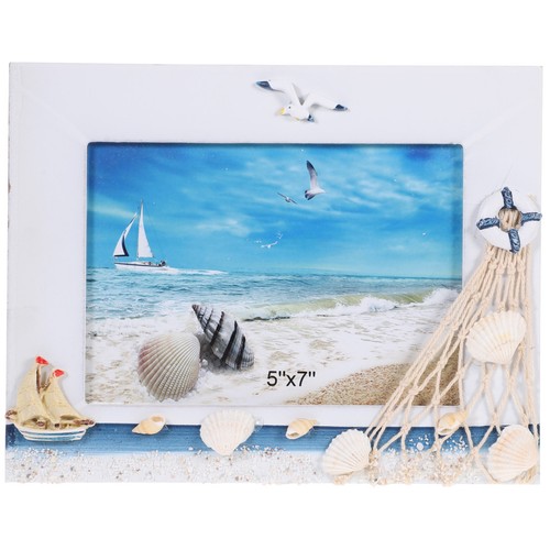 Retro photo frame beach - retro,