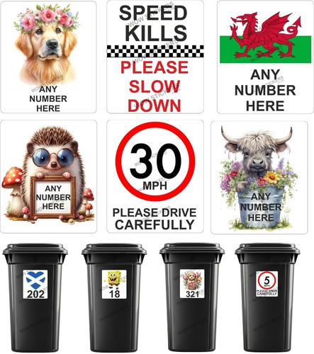 Wheelie bin sticker 2 - bin,