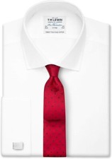 TM Lewin Mens  White Poplin