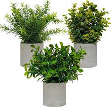 SET OF 3 ARTIFICIAL PLANTS IN POTS WITH BOHEMIAN STYLE FAKE POTTED PLANTS